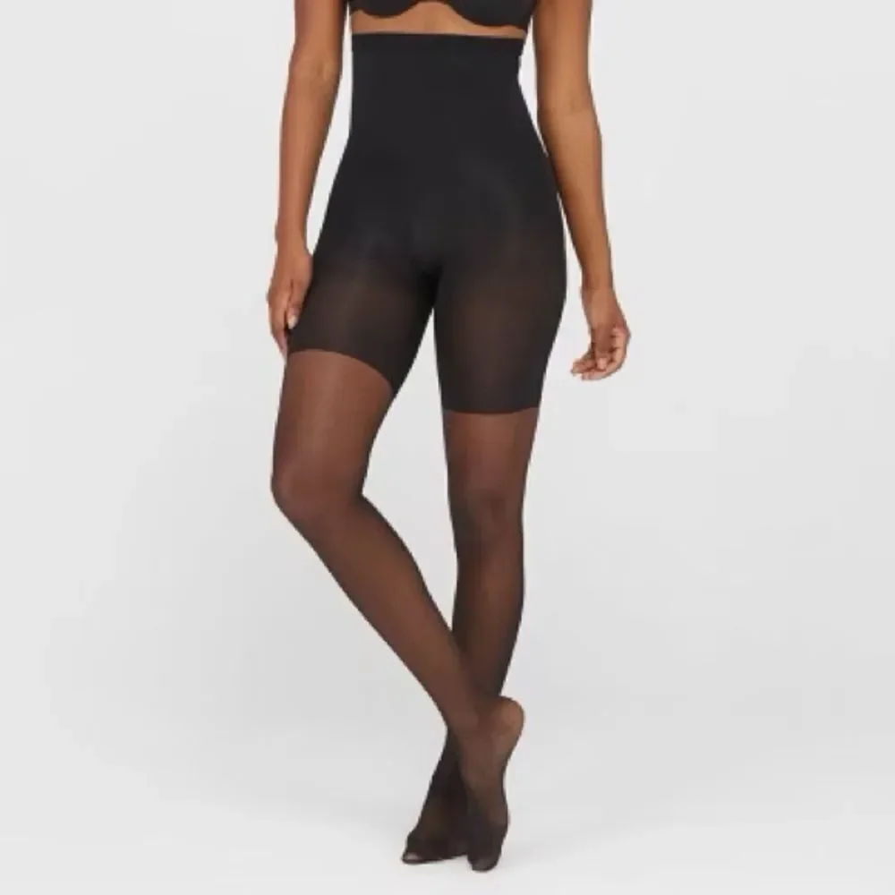 Assets by Spanx Black Shaping Pantyhose Tights Size 1 New